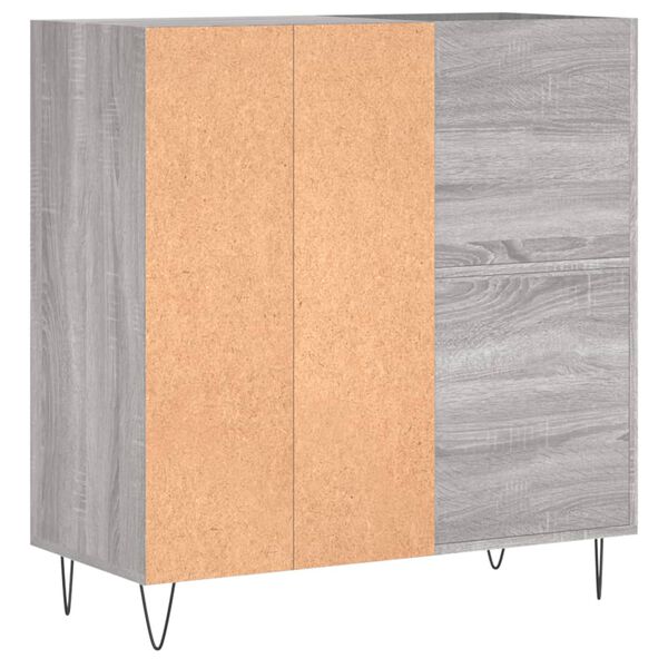 vidaXL Δισκοθήκη Γκρι Sonoma 84,5 x 38 x 89 εκ. από Επεξεργασμένο Ξύλο
