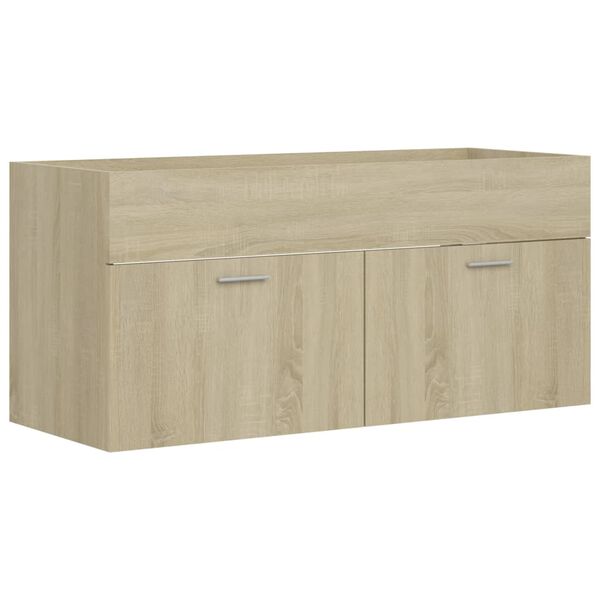 vidaXL Ντουλάπι Νιπτήρα Sonoma Δρυς 100 x 38,5 x 46 εκ από Επεξ. Ξύλο
