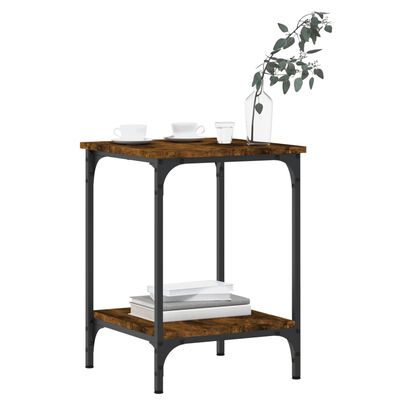 vidaXL Τραπεζάκι Σαλονιού Καπνιστή Δρυς 40 x 40 x 45 εκ. Επεξ. Ξύλο