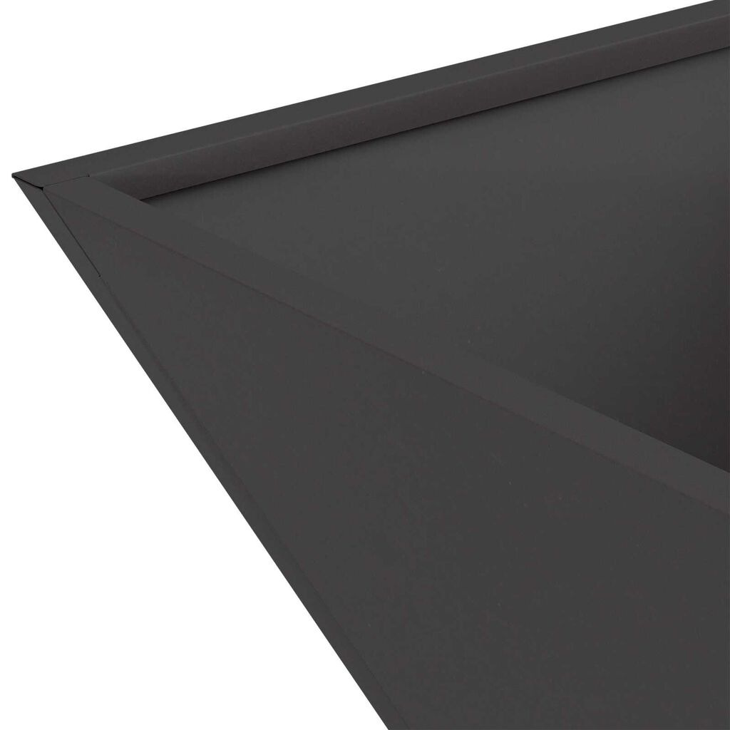 vidaXL Γλάστρα Κήπου Μαύρο 40 x 40 x 15 cm Ατσάλι