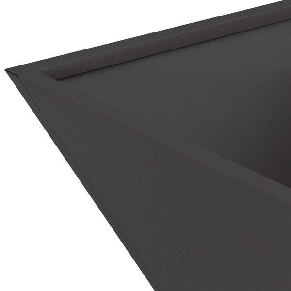 vidaXL Γλάστρα Κήπου Μαύρο 40 x 40 x 15 cm Ατσάλι