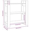 vidaXL Βιβλιοθήκη/Διαχωριστικό Χώρου Μελί 80 x 35 x 91 εκ. Μασίφ Ξύλο