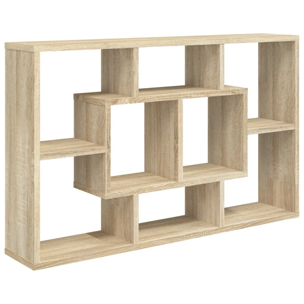 vidaXL Ραφιέρα Τοίχου Sonoma Δρυς 85x16x52,5 εκ. Επεξεργασμένο Ξύλο