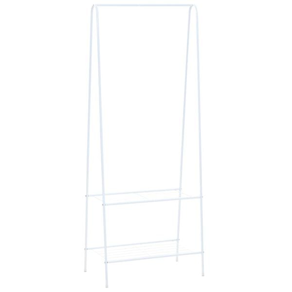 vidaXL Κρεμάστρα Ρούχων Δαπέδου Λευκή 59 x 35 x 150 εκ.