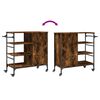 vidaXL Τρόλεϊ Κουζίνας Καπνιστή Δρυς 87,5x38,5x84,5 εκ. Επεξ. Ξύλο