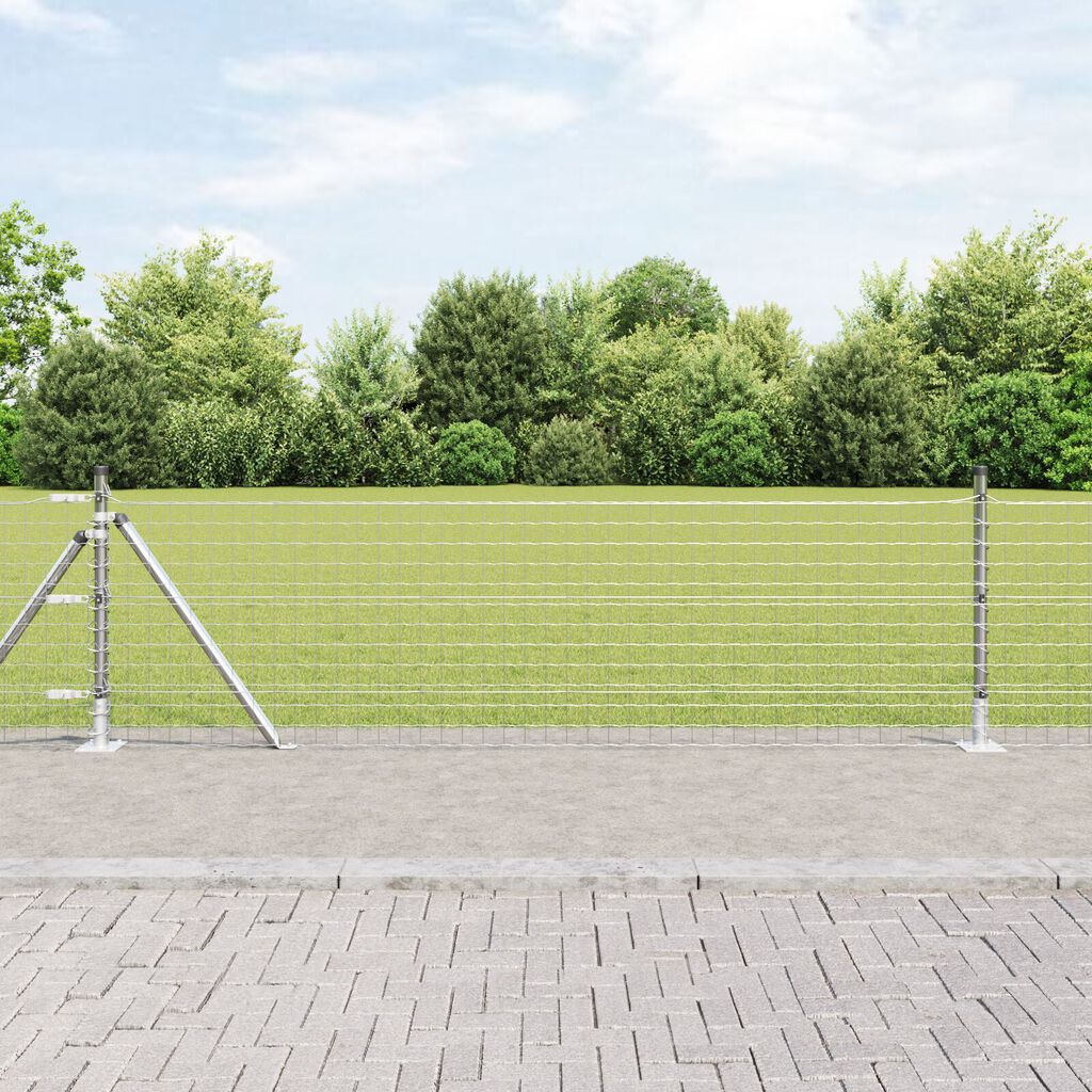 vidaXL Στύλοι Φράχτη με Βάσεις 52 τμχ Ø32mm 50cm Γαλβανισμένο Χάλυβα