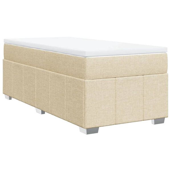 vidaXL &Kappa;&rho;&epsilon;&beta;ά&tau;&iota; Boxspring &mu;&epsilon; &Sigma;&tau;&rho;ώ&mu;&alpha; &Kappa;&rho;&epsilon;&mu; 80 x 200 &epsilon;&kappa;. &Upsilon;&phi;&alpha;&sigma;&mu;ά&tau;&iota;&nu;&omicron;