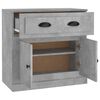vidaXL Μπουφές Γκρι Σκυροδέματος 70x35,5x67,5 εκ. Επεξεργασμένο Ξύλο