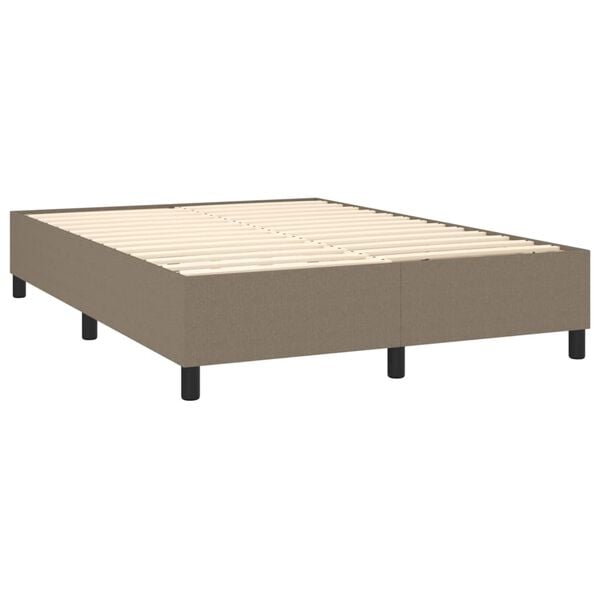 vidaXL &Kappa;&rho;&epsilon;&beta;ά&tau;&iota; Boxspring &mu;&epsilon; &Sigma;&tau;&rho;ώ&mu;&alpha; Taupe 140x190 &epsilon;&kappa;. &Upsilon;&phi;&alpha;&sigma;&mu;ά&tau;&iota;&nu;&omicron;
