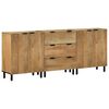 vidaXL 3 &tau;&epsilon;&mu;&alpha;&chi;ί&omega;&nu; Sideboards &kappa;&alpha;&phi;έ 60x33x75 cm &mu;&alpha;&sigma;ί&phi; &xi;ύ&lambda;&omicron; Mango