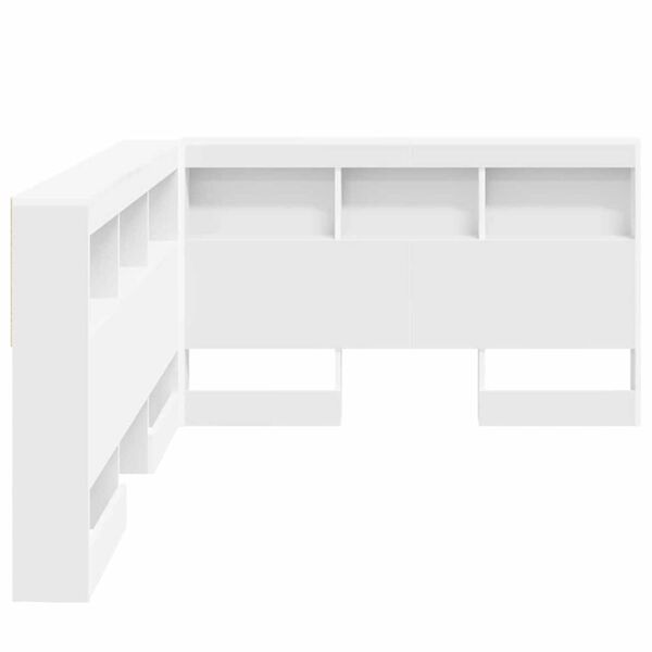 vidaXL Κεφαλάρι Αποθήκης με ράφι Λευκό 120 cm Επεξεργασμένο ξύλο