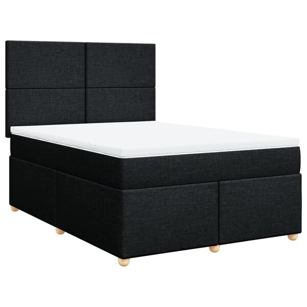 vidaXL &Kappa;&rho;&epsilon;&beta;ά&tau;&iota; Boxspring &mu;&epsilon; &Sigma;&tau;&rho;ώ&mu;&alpha; &Mu;&alpha;ύ&rho;&omicron; 140x190 &epsilon;&kappa;. &Upsilon;&phi;&alpha;&sigma;&mu;ά&tau;&iota;&nu;&omicron;