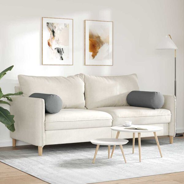 vidaXL Μαξιλάρια Στήριγμα 2 pcs Σκούρο Γκρι Ø 25 x 70 cm ύφασμα