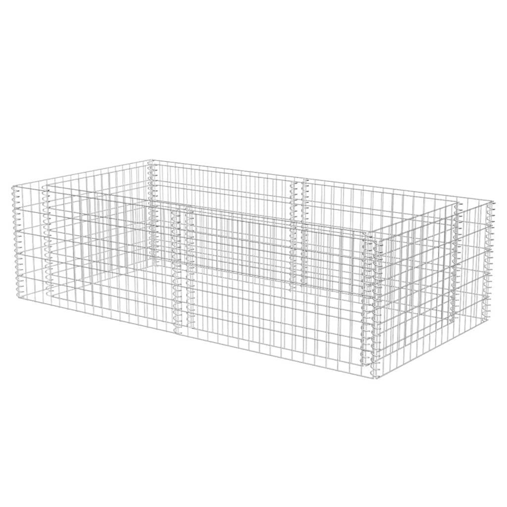 vidaXL Συρματοκιβώτιο Γλάστρα 180 x 90 x 50 εκ. Γαλβανισμένος Χάλυβας