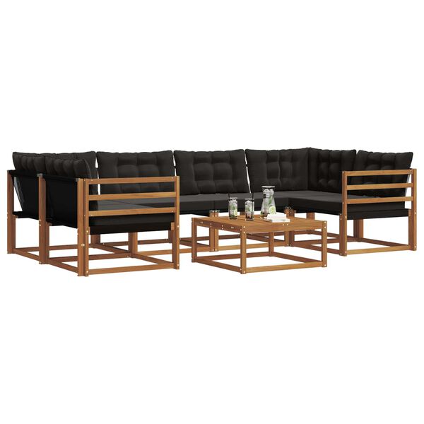 vidaXL &Sigma;&epsilon;&iota;&rho;ά &Kappa;&alpha;&nu;&alpha;&pi;έ &Epsilon;&xi;&omega;&tau;&epsilon;&rho;&iota;&kappa;&omicron;ύ &mu;&epsilon; &mu;&alpha;&xi;&iota;&lambda;ά&rho;&iota; 7 pcs &Phi;&upsilon;&sigma;&iota;&kappa;ό &kappa;&alpha;&iota; &Mu;&alpha;ύ&rho;&omicron;