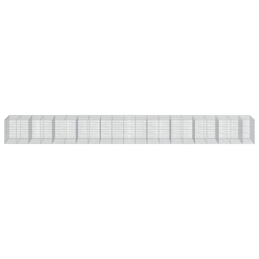 vidaXL Συρματοκιβώτιο με Κάλυμμα 1050x100x100 εκ. Γαλβανισμένο Χάλυβα