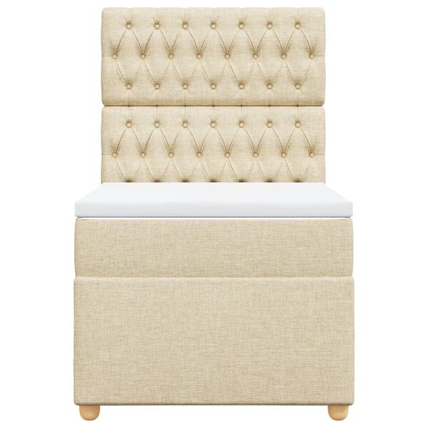 vidaXL &Kappa;&rho;&epsilon;&beta;ά&tau;&iota; Boxspring &mu;&epsilon; &Sigma;&tau;&rho;ώ&mu;&alpha; &Kappa;&rho;&epsilon;&mu; 90x200 &epsilon;&kappa;.&Upsilon;&phi;&alpha;&sigma;&mu;ά&tau;&iota;&nu;&omicron;