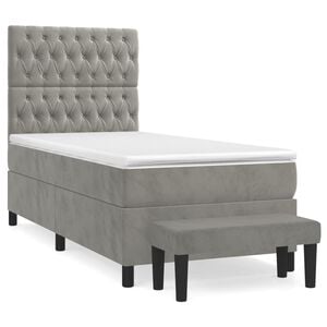 vidaXL &Kappa;&rho;&epsilon;&beta;ά&tau;&iota; Boxspring &mu;&epsilon; &Sigma;&tau;&rho;ώ&mu;&alpha; &Alpha;&nu;&omicron;&iota;&chi;&tau;ό &Gamma;&kappa;&rho;&iota; 80x200 &epsilon;&kappa;. &Beta;&epsilon;&lambda;&omicron;ύ&delta;&iota;&nu;&omicron;