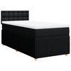 vidaXL Κρεβάτι Boxspring με Στρώμα Μαύρο 100 x 200 εκ. Υφασμάτινο