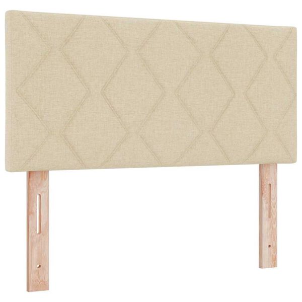 vidaXL Κρεβάτι με Ελατήρια με στρώμα Κρεμ 80 x 200 cm ύφασμα