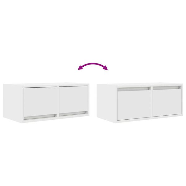 vidaXL Έπιπλο Τηλεόρασης Λευκό 60x31x25,5 εκ. Επεξεργασμένο Ξύλο