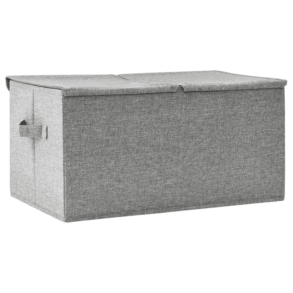 vidaXL Κουτί Αποθήκευσης Γκρι 50 x 30 x 25 εκ. Υφασμάτινο