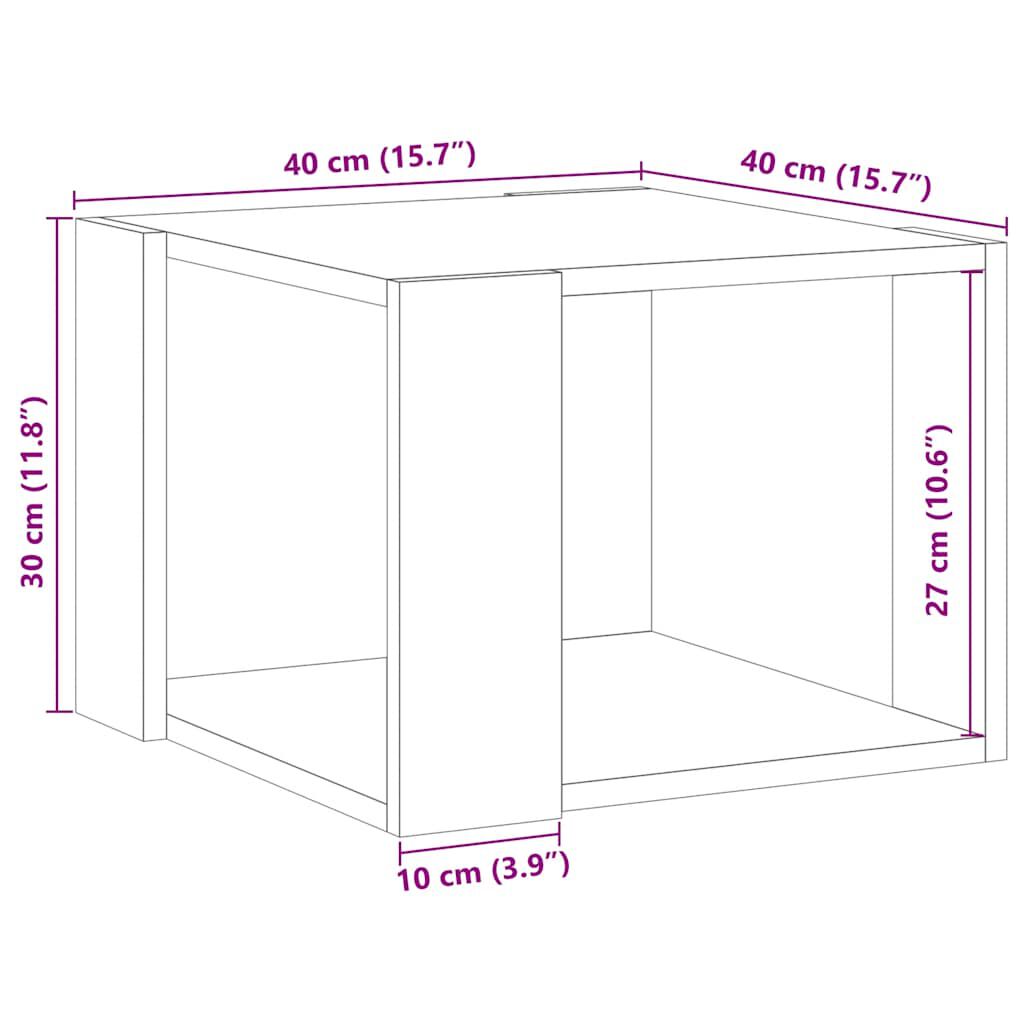 vidaXL Τραπεζάκι σαλονιού Artisan Oak 40x40x30 cm Κατασκευασμένο ξύλο