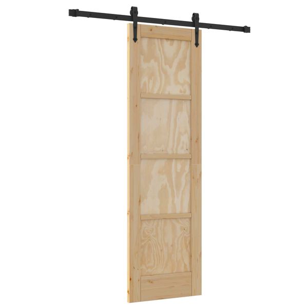 vidaXL Συρόμενη Πόρτα ORKDAL Καφέ 61 x 198.5 εκ. Μασίφ ξύλο πεύκου