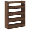 vidaXL Ράφι παπουτσιών καφέ δρυς 60x25x81 cm Κατασκευασμένο ξύλο
