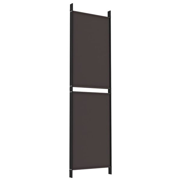 vidaXL Διαχωριστικό Δωματίου με 4 Πάνελ Καφέ 200x180 εκ. από Ύφασμα