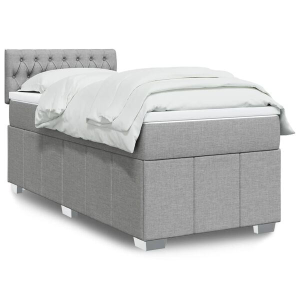 vidaXL &Kappa;&rho;&epsilon;&beta;ά&tau;&iota; Boxspring &mu;&epsilon; &Sigma;&tau;&rho;ώ&mu;&alpha; &Alpha;&nu;&omicron;&iota;&chi;&tau;ό &Gamma;&kappa;&rho;&iota; 90x200 &epsilon;&kappa;. &Upsilon;&phi;&alpha;&sigma;&mu;ά&tau;&iota;&nu;&omicron;