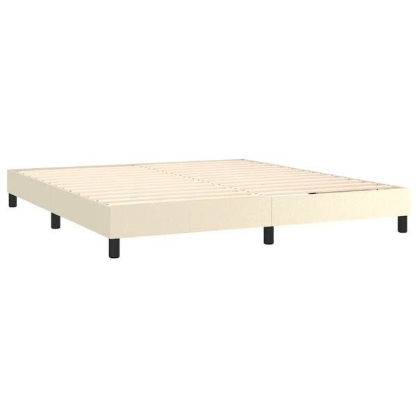 vidaXL &Kappa;&rho;&epsilon;&beta;ά&tau;&iota; Boxspring &mu;&epsilon; &Sigma;&tau;&rho;ώ&mu;&alpha; &Kappa;&rho;&epsilon;&mu; 180x200 &epsilon;&kappa;. &Sigma;&upsilon;&nu;&theta;&epsilon;&tau;&iota;&kappa;ό &Delta;έ&rho;&mu;&alpha;
