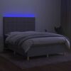 vidaXL &Kappa;&rho;&epsilon;&beta;ά&tau;&iota; Boxspring &mu;&epsilon; &Sigma;&tau;&rho;ώ&mu;&alpha; & LED &Alpha;&nu;.&Gamma;&kappa;&rho;&iota; 140x190&epsilon;&kappa;. &Upsilon;&phi;&alpha;&sigma;&mu;ά&tau;&iota;&nu;&omicron;