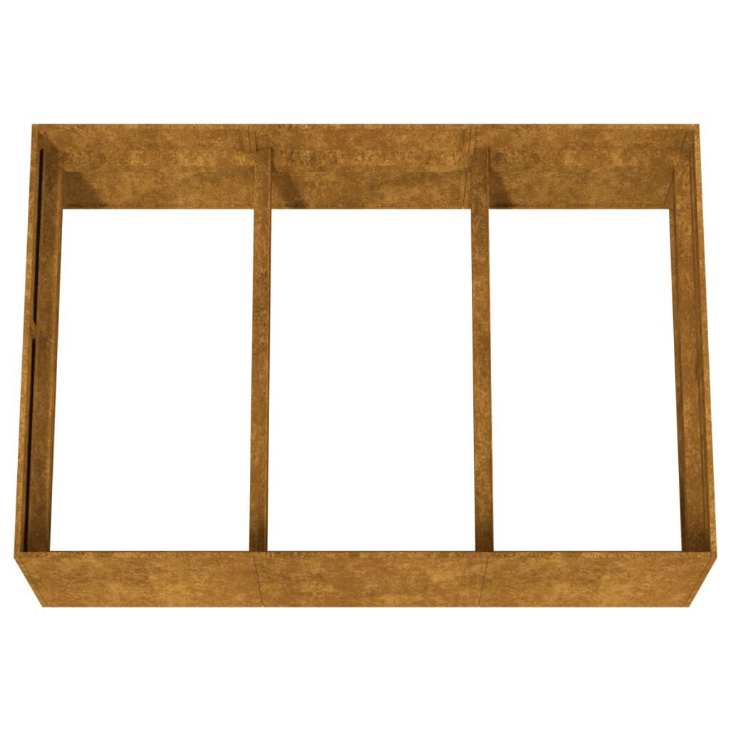 vidaXL Ζαρντινιέρα 120 x 80 x 40 εκ. από Ατσάλι Σκληρυθέν στον Αέρα
