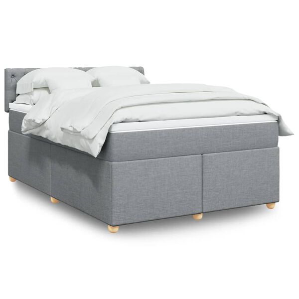 vidaXL &Kappa;&rho;&epsilon;&beta;ά&tau;&iota; Boxspring &mu;&epsilon; &Sigma;&tau;&rho;ώ&mu;&alpha; &Alpha;&nu;&omicron;&iota;&chi;&tau;ό &Gamma;&kappa;&rho;&iota; 140x190 &epsilon;&kappa;. &Upsilon;&phi;&alpha;&sigma;&mu;ά&tau;&iota;&nu;&omicron;