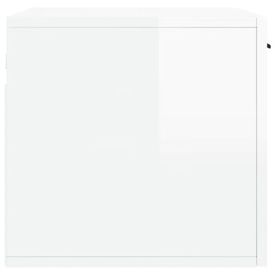 vidaXL Ντουλάπι Τοίχου Γυαλιστερό Λευκό 60x36,5x35 εκ. Επεξεργ. Ξύλο