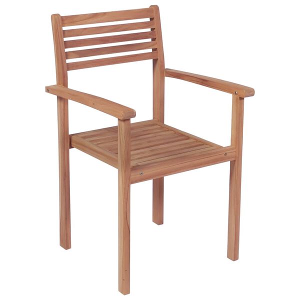 vidaXL Καρέκλες Κήπου 2 τεμ. από Ξύλο Teak με Φωτ. Πράσινα Μαξιλάρια