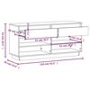vidaXL Παπουτσοθήκη Μελί 110x34x52 εκ. από Μασίφ Ξύλο Πεύκου