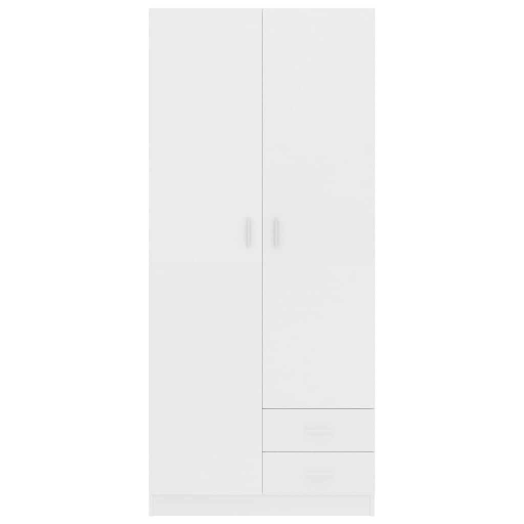 vidaXL Ντουλάπα Λευκή 80 x 52 x 180 εκ. από Επεξ. Ξύλο