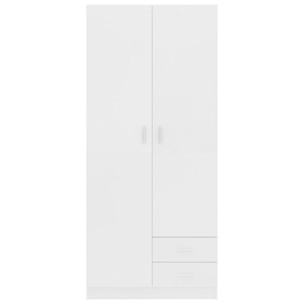 vidaXL Ντουλάπα Λευκή 80 x 52 x 180 εκ. από Επεξ. Ξύλο