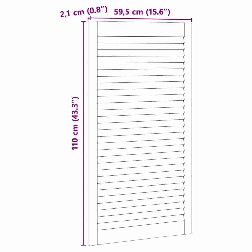 vidaXL Πόρτα Ντουλάπας με πόρτα 4 pcs Καφέ 110 x 2.1 x 59.5 εκ
