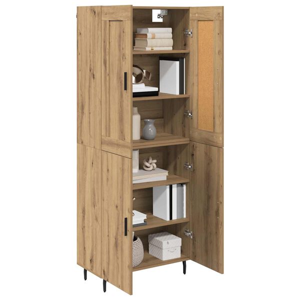 vidaXL Highboard 2 pcs Artisan Oak &Epsilon;&pi;&epsilon;&xi;&epsilon;&rho;&gamma;&alpha;&sigma;&mu;έ&nu;&omicron; &xi;ύ&lambda;&omicron;
