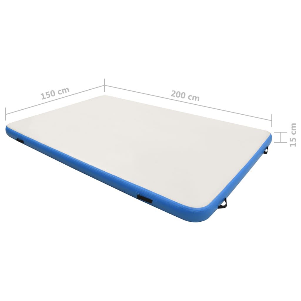 vidaXL Πλατφόρμα Φουσκωτή Πλωτή Μπλε / Λευκή 200 x 150 x 15 εκ.