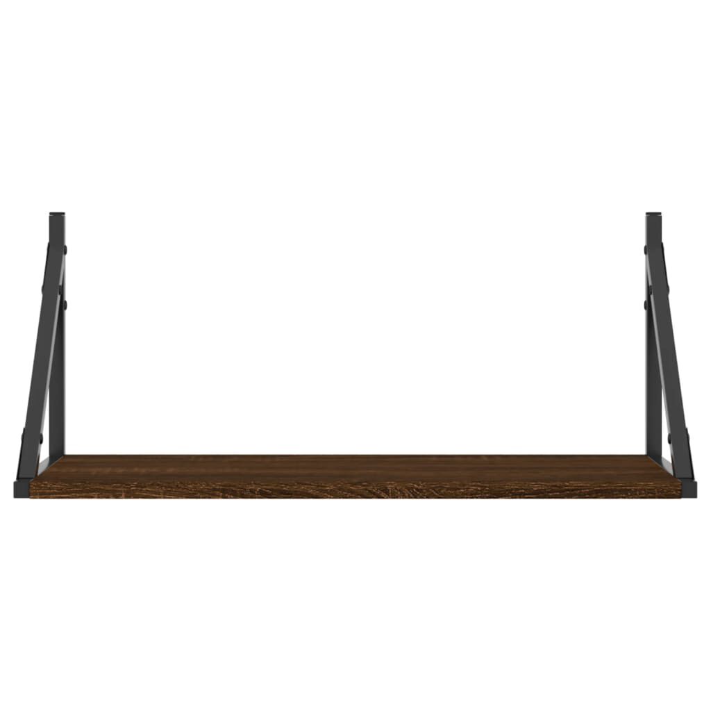 vidaXL Ραφιέρες Τοίχου 2 τεμ. Καφέ Δρυς 60x25x25,5 εκ. από Επεξ. Ξύλο