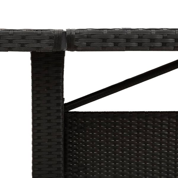 vidaXL Τραπέζι Κήπου Επιφάνεια Ακακίας Μαύρο 240x90x75 εκ Συνθ Ρατάν