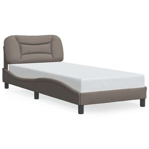 vidaXL &Pi;&lambda;&alpha;ί&sigma;&iota;&omicron; &kappa;&rho;&epsilon;&beta;&alpha;&tau;&iota;&omicron;ύ &mu;&epsilon; LED &chi;&omega;&rho;ί&sigmaf; &sigma;&tau;&rho;ώ&mu;&alpha; Hvar Taupe 80x200 &epsilon;&kappa;. &Upsilon;&phi;&alpha;&sigma;&mu;ά&tau;&iota;&nu;&omicron;