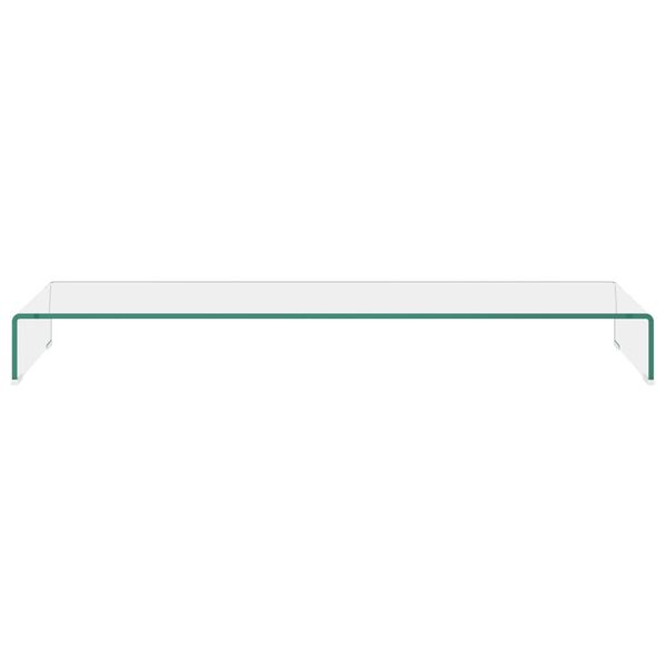 vidaXL Βάση Τηλεόρασης/Οθόνης Διάφανη 120 x 30 x 13 εκ. Γυάλινη