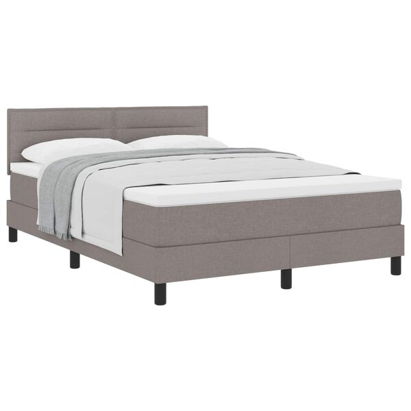 vidaXL &Kappa;&rho;&epsilon;&beta;ά&tau;&iota; &mu;&epsilon; &epsilon;&lambda;&alpha;&tau;ή&rho;&iota;&alpha; &mu;&epsilon; &sigma;&tau;&rho;ώ&mu;&alpha; Taupe 140 x 190 cm ύ&phi;&alpha;&sigma;&mu;&alpha;