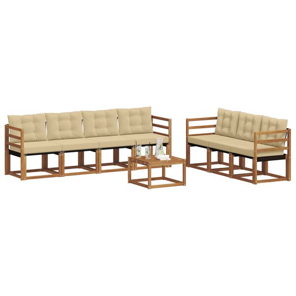 vidaXL &Sigma;&epsilon;&iota;&rho;ά &Kappa;&alpha;&nu;&alpha;&pi;έ &Epsilon;&xi;&omega;&tau;&epsilon;&rho;&iota;&kappa;&omicron;ύ &mu;&epsilon; &mu;&alpha;&xi;&iota;&lambda;ά&rho;&iota; 8 pcs &Phi;&upsilon;&sigma;&iota;&kappa;ό &kappa;&alpha;&iota; &Mu;&pi;&epsilon;&zeta;