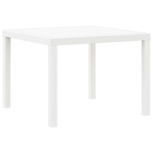 vidaXL Σέτ φαγητού για κήπο 3 pcs Λευκό Rattan Polt